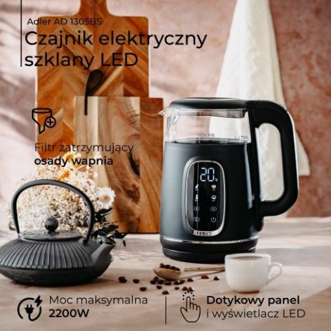 Adler Czajnik elektryczny szklany regulacją temperatury 1,7L | LED | 40-100°C | Adler Czajnik elektryczny szklany regulacją temperatury 1,7L | LED | 40-100°C |