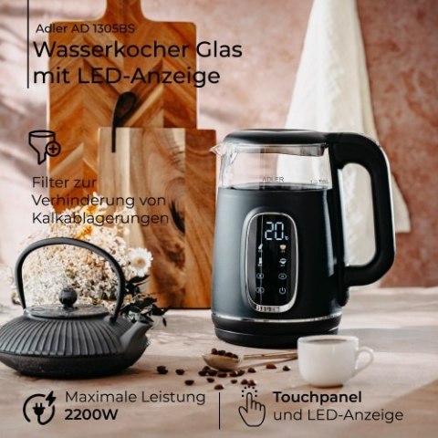 Adler Czajnik elektryczny szklany regulacją temperatury 1,7L | LED | 40-100°C | Adler Czajnik elektryczny szklany regulacją temperatury 1,7L | LED | 40-100°C |