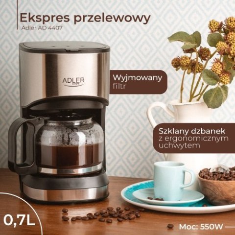 Adler Ekspres przelewowy 0,7L