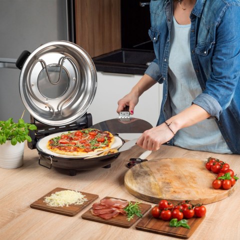Piec do pizzy TEESA SUPREME 1200 W 32 cm okienko wyjmowany kamień TSA3231