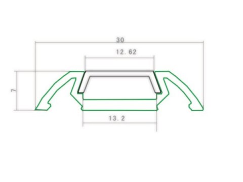 Profil LED PL2ANA-01 2,0m klosz frosted Profil LED PL2ANA-01 2,0m klosz frosted