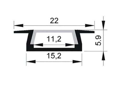 Profil LED PL2ANA-03 2,0m klosz frosted Profil LED PL2ANA-03 2,0m klosz frosted