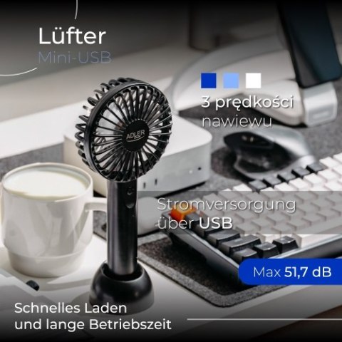Adler Wentylator przenośny na USB | Mini wentylator Adler Wentylator przenośny na USB | Mini wentylator