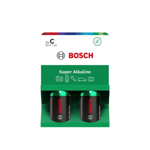 Baterie C 1.5V Super Alkaliczne 2 szt Bosch Super Alkaline LR14 Baterie C 1.5V Super Alkaliczne 2 szt Bosch Super Alkaline LR14