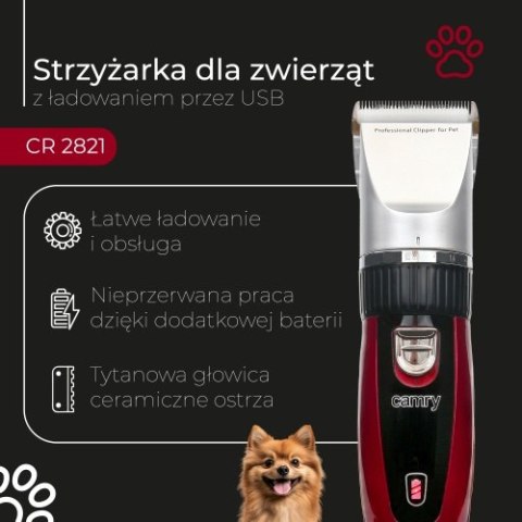 Camry Strzyżarka dla zwierząt z ładowaniem przez USB