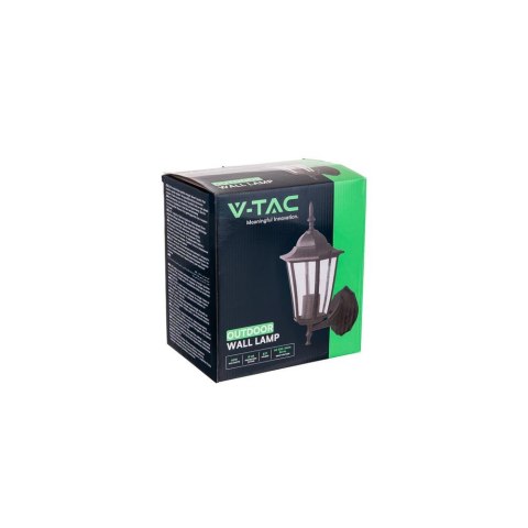 Kinkiet Ogrodowy Latarenka V-TAC E27 Czarny Mat VT-749 Kinkiet Ogrodowy Latarenka V-TAC E27 Czarny Mat VT-749