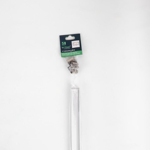 Profil Aluminiowy V-TAC 2mb Anodowany, Klosz Mleczny, Na dwie taśmy 18,5mm VT-8202 Profil Aluminiowy V-TAC 2mb Anodowany, Klosz Mleczny, Na dwie taśmy 18,5mm VT-8202