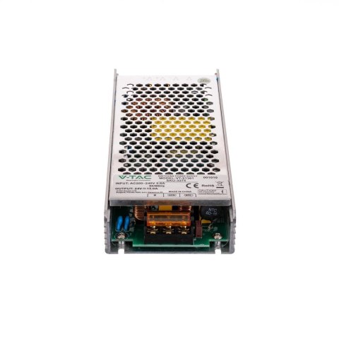 Zasilacz LED V-TAC 360W 24V 15A IP20 Modułowy Bez Wentylatora VT-21361 Zasilacz LED V-TAC 360W 24V 15A IP20 Modułowy Bez Wentylatora VT-21361