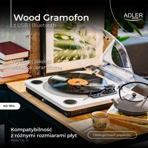Adler Gramofon z USB i Bluetooth Adler Gramofon z USB i Bluetooth
