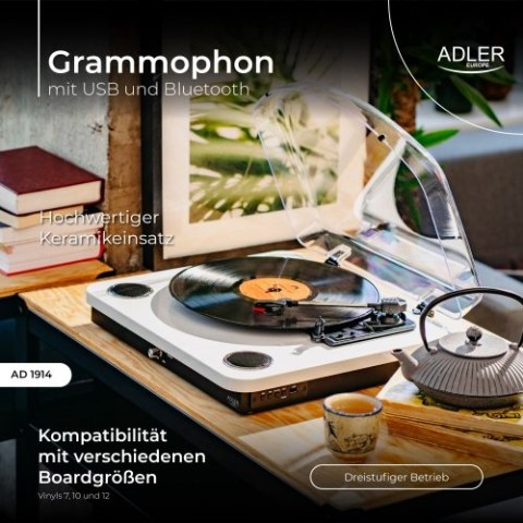 Adler Gramofon z USB i Bluetooth Adler Gramofon z USB i Bluetooth