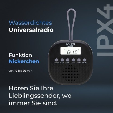 Adler Radio FM wodoodporne - IPX4 Adler Radio FM wodoodporne - IPX4