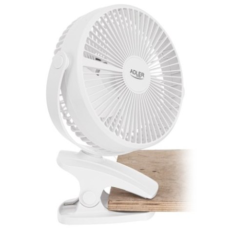 Adler Wentylator biurkowy z klipsem |Akumulatorowy| 15,5 cm | 360° obrót| USB-C | Adler Wentylator biurkowy z klipsem |Akumulatorowy| 15,5 cm | 360° obrót| USB-C |