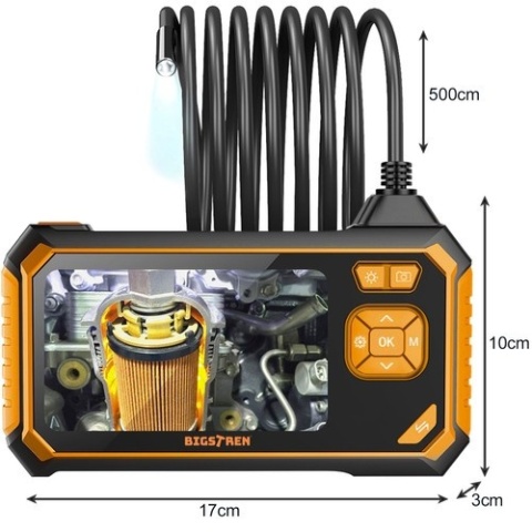 Kamera inspekcyjna endoskop 4 3 LCD Full HD 5 m IP67 6 LED Bigstren 19376