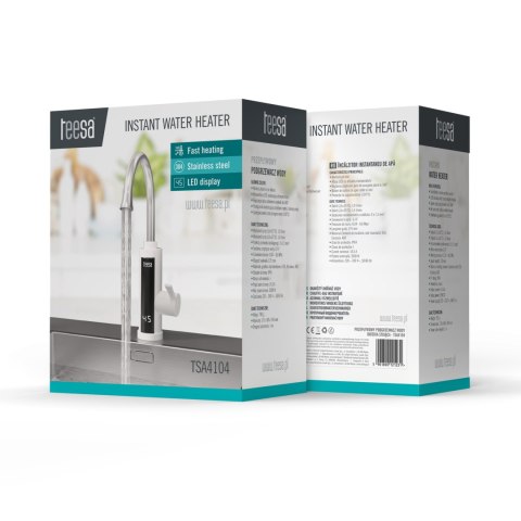 Przepływowy podgrzewacz wody - bateria kuchenna biała Przepływowy podgrzewacz wody - bateria kuchenna biała