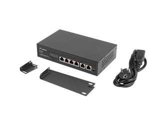 Switch Fast Ethernet 4xPoE+ 100Mb + 2x100Mb, 60W, rack Lanberg