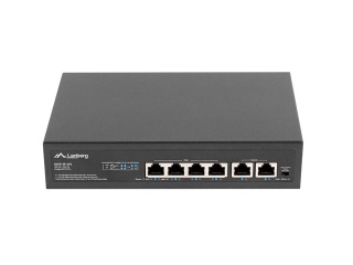 Switch Fast Ethernet 4xPoE+ 100Mb + 2x100Mb, 60W, rack Lanberg