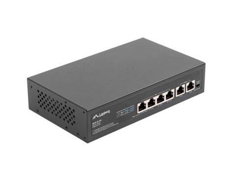Switch Fast Ethernet 4xPoE+ 100Mb + 2x100Mb, 60W, rack Lanberg Switch Fast Ethernet 4xPoE+ 100Mb + 2x100Mb, 60W, rack Lanberg