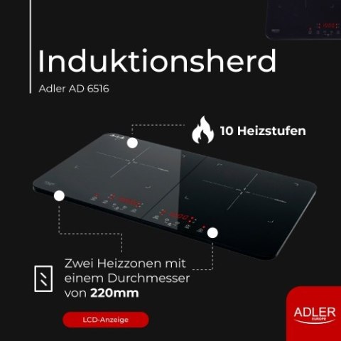 Adler Kuchenka Indukcyjna - dwupalnikowa