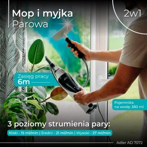 Adler Mop i myjka Parowa 2w1 - Zestaw Akcesoriów