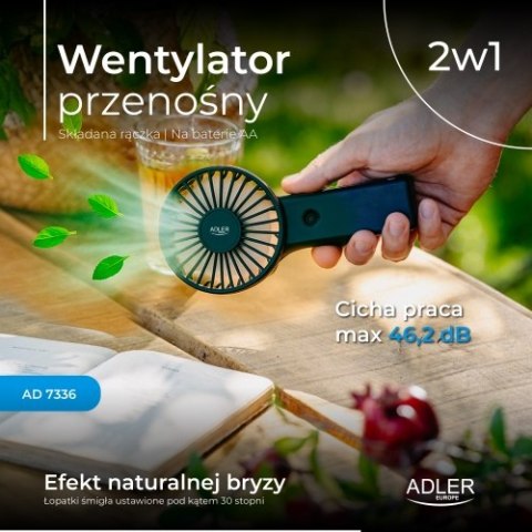 Adler Wentylator przenośny | Składana rączka | Na baterie AA Adler Wentylator przenośny | Składana rączka | Na baterie AA