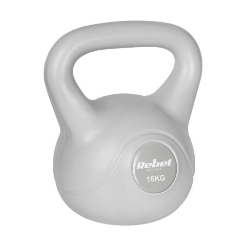 Kettlebell bitumiczny 16 kg szary REBEL ACTIVE Kettlebell bitumiczny 16 kg szary REBEL ACTIVE