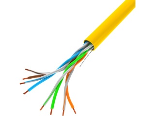 Kabel LAN UTP 100Mb/s 305m drut cca żółty Lanberg 305m