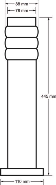 Słupek ogrodowy Lula 1x E27 450mm stal nierdzewna Słupek ogrodowy Lula 1x E27 450mm stal nierdzewna