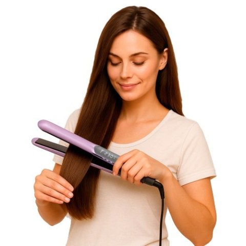 Adler Prostownica do włosów keratynowa | Powłoka ceramiczno-keratynowa | Wyświetlacz LCD | 6 poziomów temp. | Etui + rękawiczka termic