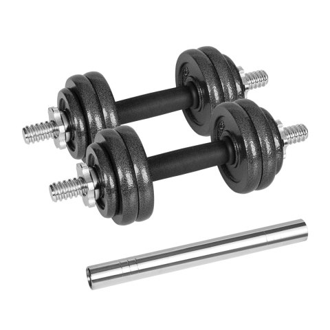Hantle żeliwne regulowane w walizce z gryfem, zestaw 15kg REBEL ACTIVE Hantle żeliwne regulowane w walizce z gryfem, zestaw 15kg REBEL ACTIVE