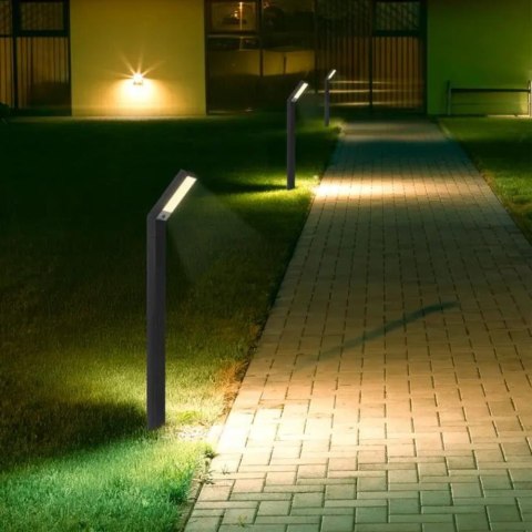 Słupek Ogrodowy V-TAC Solarny LED 1,7W 2w1 Baza+Szpilka Wbijana 85cm VT-10185 3000K-4000K-6500K 80lm 3 Lata Gwarancji