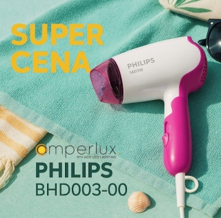Suszarka do włosów mała składana turystyczna 1400 W Philips BHD003/00