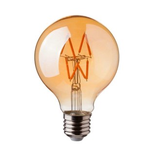 Żarówka LED V-TAC 4W Filament E27 Kula Glob G80 Bursztyn 80x120mm VT-2004-N 2200K 400lm