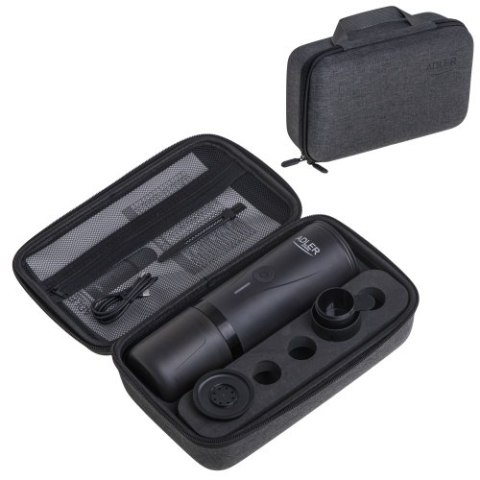 Adler Ekspres przenośny do kawy | Bateriia 7500mAh | Ciśnienie 20 BAR | Zasilanie USB