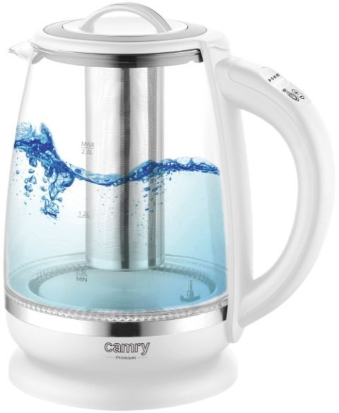 Camry Czajnik szklany 2,0 L z zaparzaczem oraz regulacją temp.| 60-100°C |