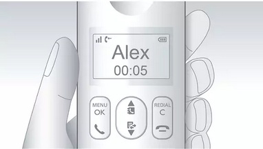 Telefon bezprzewodowy stacjonarny czarny Philips D1602D/53 DUO x 2