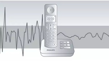 Telefon bezprzewodowy stacjonarny czarny Philips D1602D/53 DUO x 2