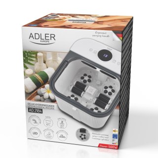 Adler Deluxe Hydromasażer do stóp z masażem mechanicznym | 4 rolki + 4 wałki | Podgrzewanie wody 48°C | 16,7 L |
