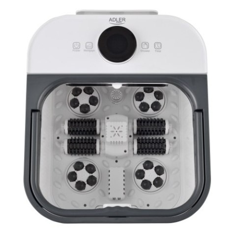 Adler Deluxe Hydromasażer do stóp z masażem mechanicznym | 4 rolki + 4 wałki | Podgrzewanie wody 48°C | 16,7 L |