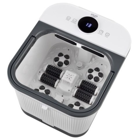 Adler Deluxe Hydromasażer do stóp z masażem mechanicznym | 4 rolki + 4 wałki | Podgrzewanie wody 48°C | 16,7 L |