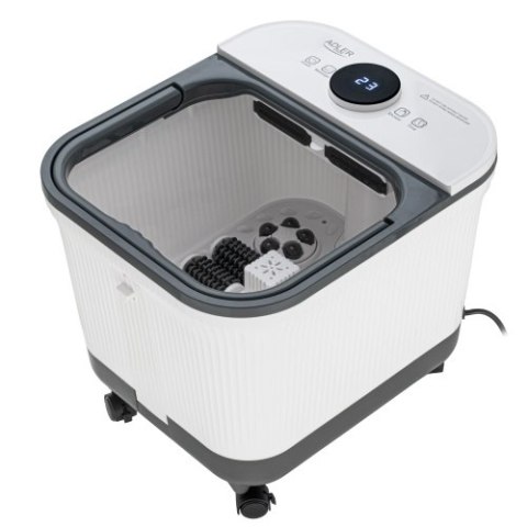 Adler Deluxe Hydromasażer do stóp z masażem mechanicznym | 4 rolki + 4 wałki | Podgrzewanie wody 48°C | 16,7 L |