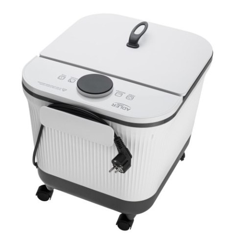 Adler Deluxe Hydromasażer do stóp z masażem mechanicznym | 4 rolki + 4 wałki | Podgrzewanie wody 48°C | 16,7 L |