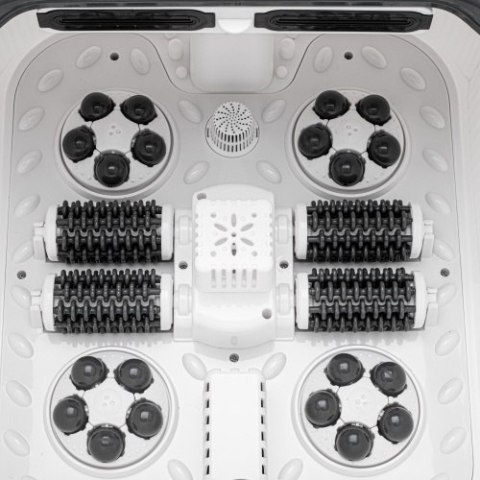 Adler Deluxe Hydromasażer do stóp z masażem mechanicznym | 4 rolki + 4 wałki | Podgrzewanie wody 48°C | 16,7 L |