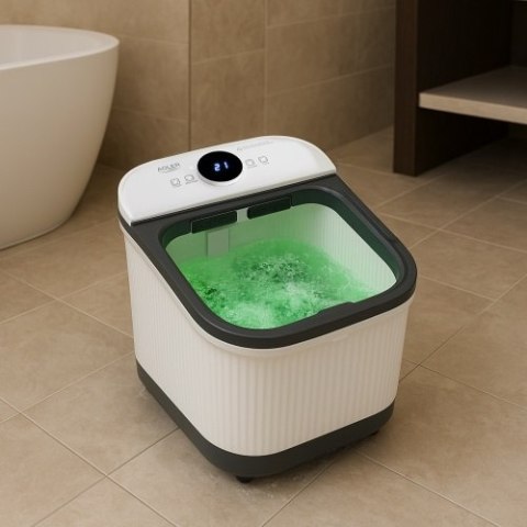 Adler Deluxe Hydromasażer do stóp z masażem mechanicznym | 4 rolki + 4 wałki | Podgrzewanie wody 48°C | 16,7 L |