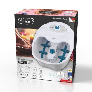Adler Masażer do stóp | Masaż bąbelkowy, wibracyjny i ciepły | Podczerwień | 4 rolki + 3 nasadki
