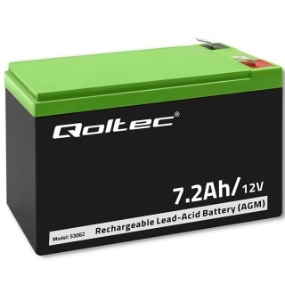 Qoltec Akumulator AGM 12V 7.2Ah LongLife