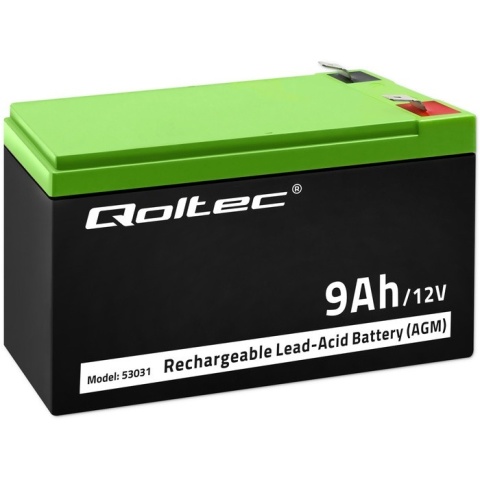 Qoltec Akumulator AGM 12V 9Ah Bezobsługowy
