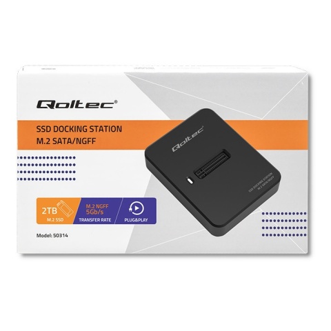 Qoltec Stacja dokująca dysków M.2 SATA NGFF USB3.1