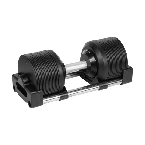 Hantel żeliwny regulowany automat 36 kg, skok co 1kg, REBEL ACTIVE