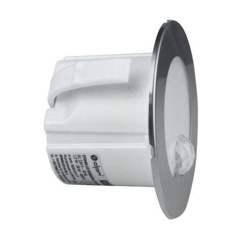 Oprawa LED schodowa z czujnikiem ruchu, okrągła, srebrna DPM