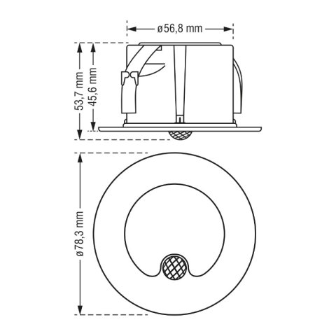 Oprawa LED schodowa z czujnikiem ruchu, okrągła, srebrna DPM